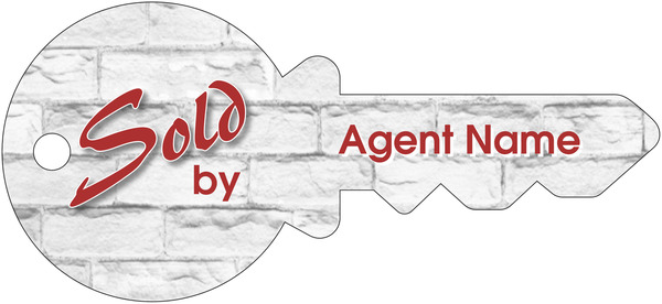 Key Shaped Sign Panel, 16h x 35w, 4mm Corrugated Plastic